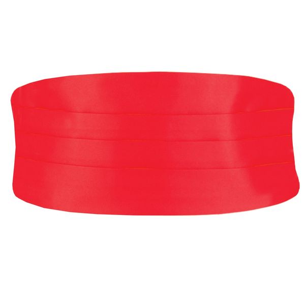 Dobell Mens Red Cummerbund Regular Fit (28-42in)