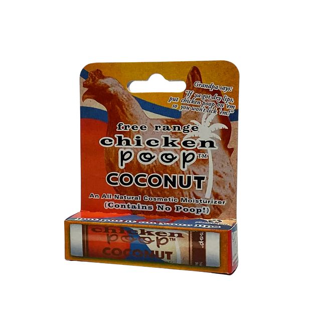 Coconut Lip Balm | Chicken Poop | Coconut Flavored Lip Balm | Gag Gift