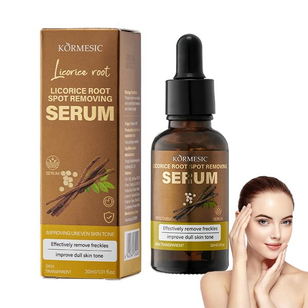 Licorice Root Spot Removing Serum, Natural Licorice Face Serum, Licorice Dark Spot Corrector Essence, Facial Serum Improving Uneven Skin Tone, Moisturizing and Hydrating, Tightening Skin Care