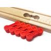 TrainLab Dog Bone Train Track Adapter Connectors (5pcs) (Red)