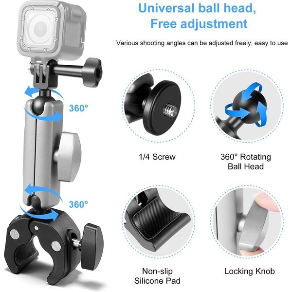 SJCAM Bike Motorcycle Handlebar Pole Mount Holder For Action Camera