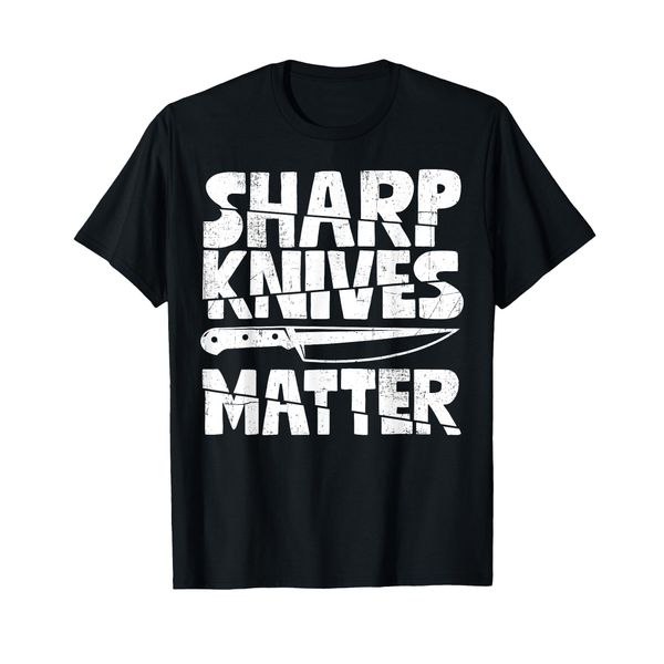 Chef Sharp Knives Matter Funny Cook Culinary Vintage T-Shirt