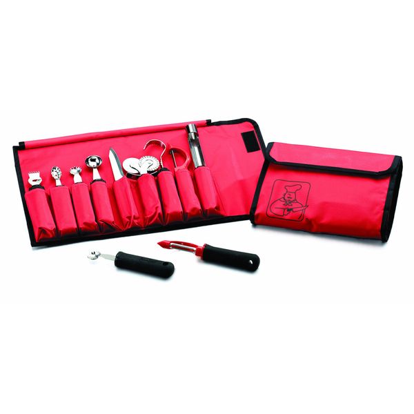 Firm Grip 9 Piece Garnish Set & Nylon Case - Pack Size: 1 Set