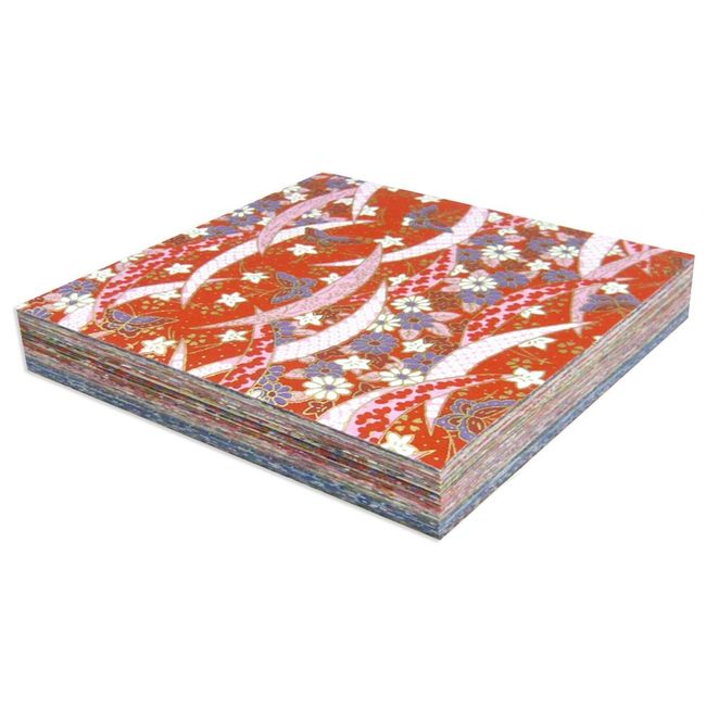 Chiyogami Yuzen Washi, 5.9 x 5.9 inches (15 x 15 cm), 100 Patterns, 100 Sheets Per Pack