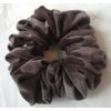 Charcoal Gray Velvet Scrunchy - Jumbo