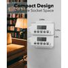 BN-LINK Digital Timer Outlet Indoor,24 Hour Light Timer Easy Programmable,Mini 2 Prong Plug in Timers for Electrical Outlets,Lamps,Fans,2 On/Off Programs,2 Pack,15A/1875W