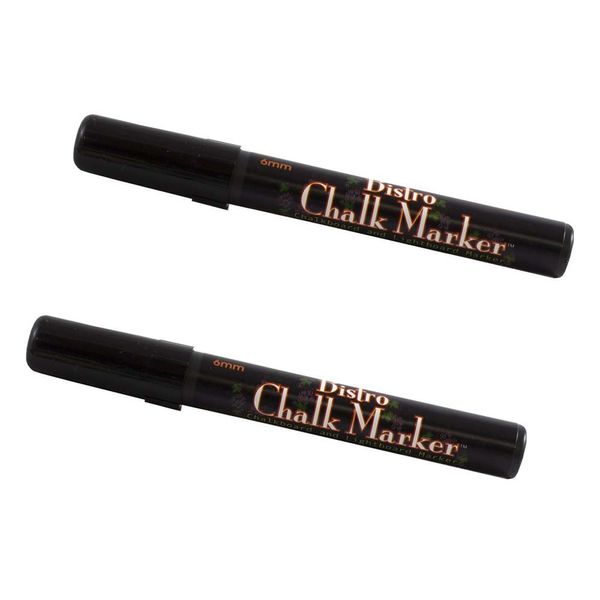 JAM PAPER Dustless Erasable Chalk Markers - Broad Point Liquid Chalk Marker - Black - 2/Pack