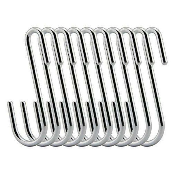RuiLing Chrome Finish Steel S hook Cookware Universal Pot Rack Hooks Sturdy