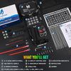 RGB 12Gang Switch Panel Kit Momentary LED Toggle Strobe Light Bar Relay System