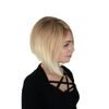 Prettyland C533 - Ombré White Ash Blonde Short Straight Bob Wig Hairstyle with Hightlights