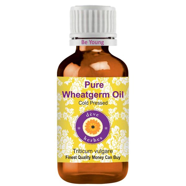 Deve Herbes Pure Wheatgerm Oil (Triticum vulgare) Cold Pressed 15ml (0.50 oz)