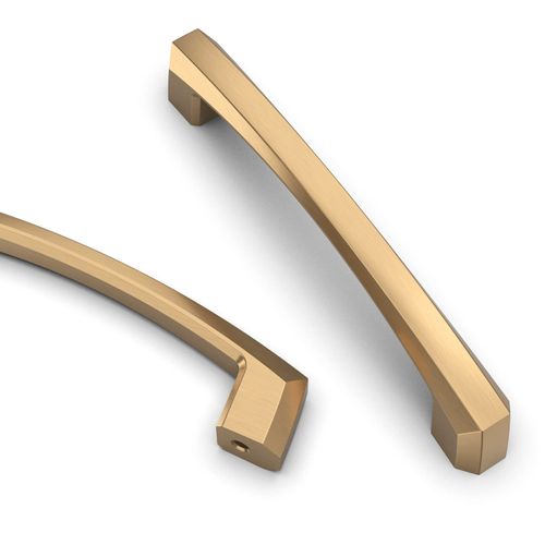 Asidrama 10 Pack 4 Inch(102mm) Champagne Bronze Kitchen Cabinet Handles, Brushed Brass Cabinet Pulls Kitchen Gold Cabinet Hardware for Cupboard Drawer Pulls
