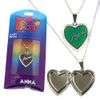ANNA PERSONALISED HEART SHAPED NAMED MOOD LOCKET FUN GIFT PRESENT