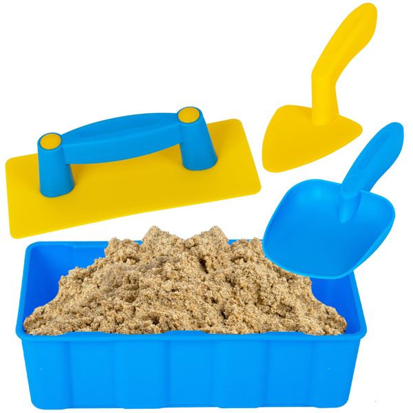 ArtCreativity Sand Brick Maker for Kids - 4 Piece Sand Toy Set - Outdoor Sand Block Playset for Building with 2 Shovels, Sand Brick Mold, and Leveler - Fun Sand Toys for Boys and Girls