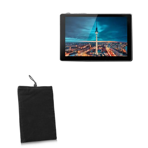 BoxWave Case Compatible with Came-TV Came-BSR7 - Velvet Pouch, Soft Velour Fabric Bag Sleeve with Drawstring - Jet Black
