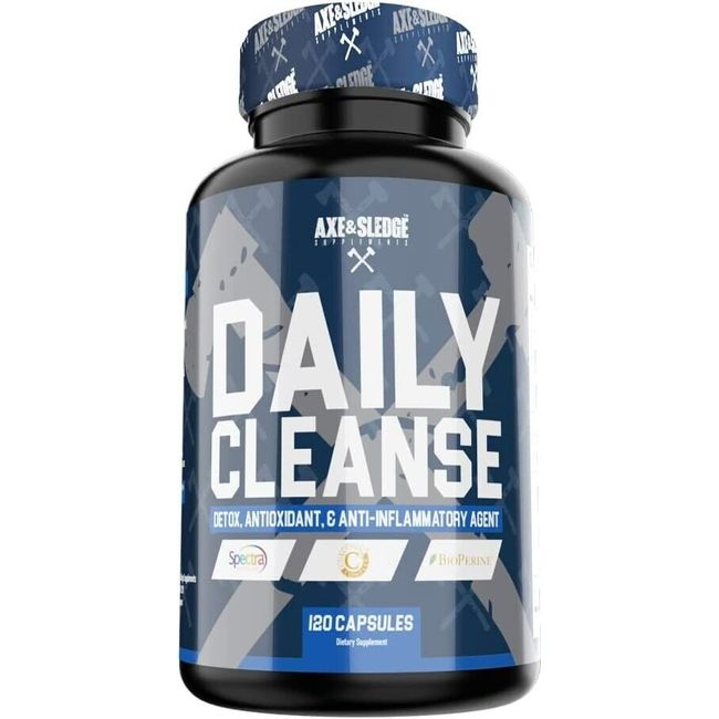 Axe & Sledge Daily Cleanse Antioxidant Anti-Inflammatory Detox Pills 120 Caps