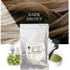 [HENA] Kanoko Herbal Henna No. 35 with Brush Kit (Color: Dark Brown), Non-diamine Type Henna Color [Organic Agricultural Formula × Completely Additive-free Chemical Ingredients × 2022 Leaf]