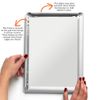A4 Silver Snap Frame. Poster/Certificate Clip Frame, Anodised Front Opening 25mm Aluminium Silver Poster Frame.