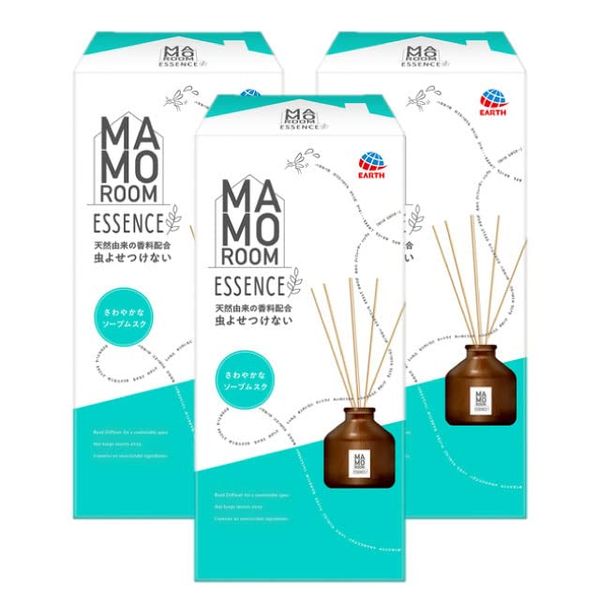 Mamorom Essence Insect Repellent Stick, Refreshing Soap Musk, 2.4 fl oz (70 ml) x 3 Packs