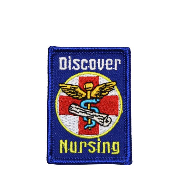 Discover Nursing Embroidered Iron On Patch - Health Medical Boys Girls 127-K