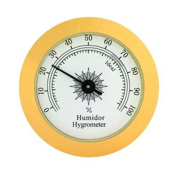 Analog Hygrometer, Round Glass Analog Hygrometer for Cigar Humidors, Accurate, Reliable, And Attractive Look