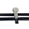 Samara Nautical Chrome Plated Brass Knob - Walking Cane - 36" - Chrome/Black