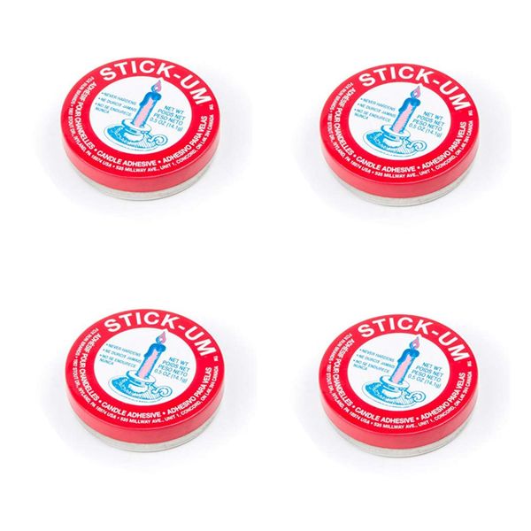 Fox Run Stick-Um Candle Adhesive, 0.5-Ounce, 4 Pack