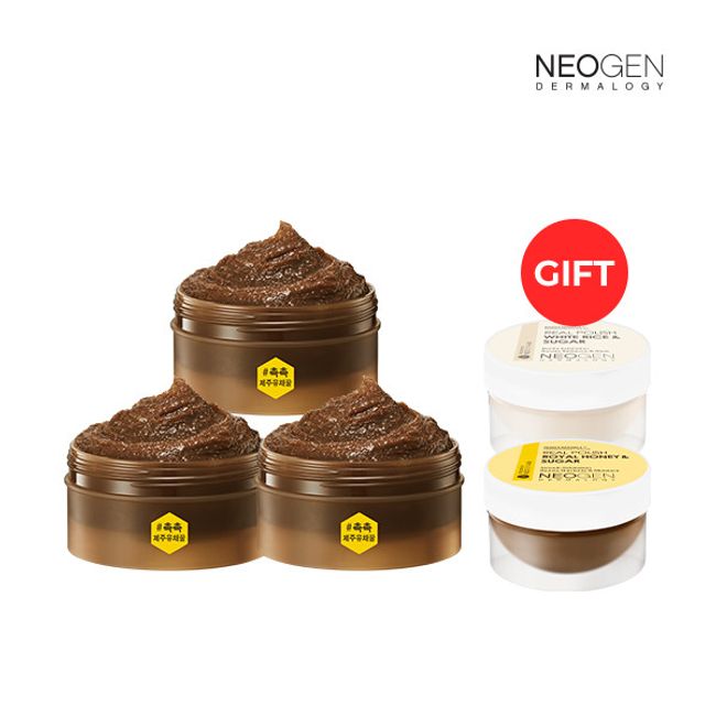 [Neogen] 3 Real Polish Honey Scrubs + (Gift) 2 types of scrubs 10g