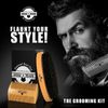 Men Beard Growth Kit Brush, Oil, Balm, Razor, Shampoo Conditioner, Comb Scissors