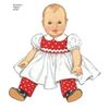 Simplicity 4707Doll Clothes, Paper, White, A (S,M,L)