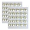 131 Rhinestone Stickers (Deco Stickers), Pearl Type, 0.4 inch (10 mm), White, 2 Sheets, Glitter Plump Round