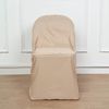10 Nude Polyester FOLDING CHAIR COVERS Wedding Banquet Reception Decorations