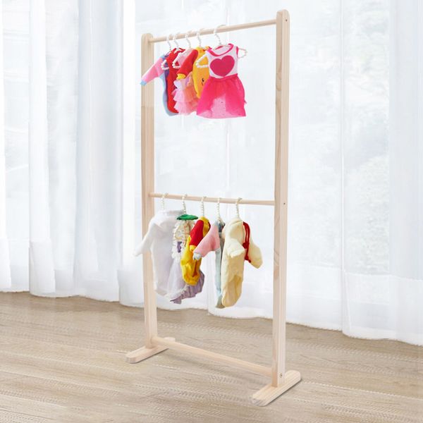 Wood Pet Clothing Display Stand Closet Organizer  Pet Clothes Garment Rack NEW