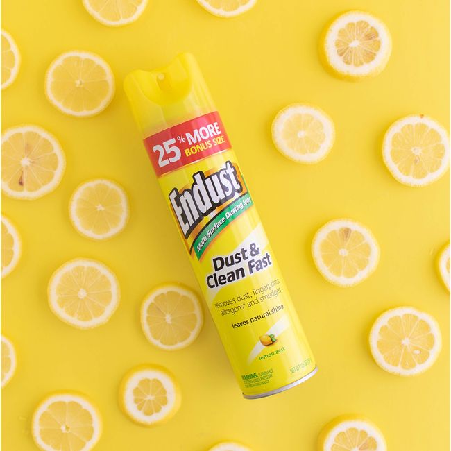 Endust Multi-Surface Dusting and Cleaning Spray, Lemon Zest, 12.5