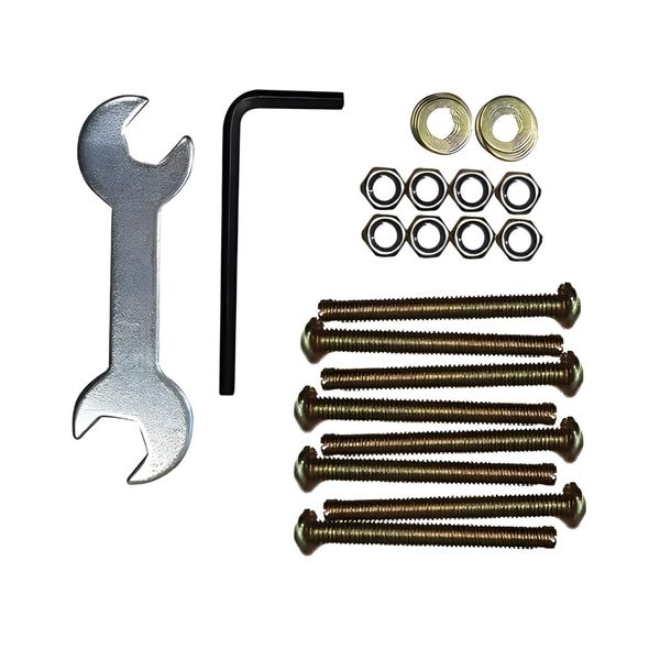 Kings Brand Furniture Bed Frame Hardware Set - Heavy Duty Hardware for Bed Frame to Attach Headboard & Footboard - Screws for Metal Bed Frame - Furniture Screws Bolts Washers - 42 Pcs