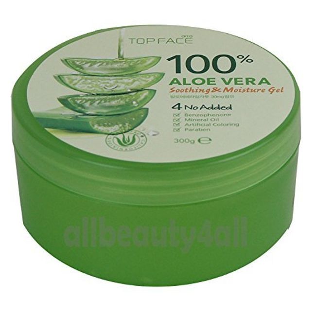 TOPFACE 100% Aloe Vera Soothing & Moisture Gel 300g,10.58 oz (Made in Korea)