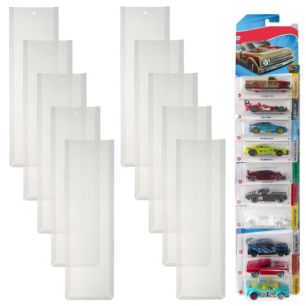 10 Pcs Display Case for Packaged Model Cars - Holds Up to 100 Cars, Compatible with Hot Wheels Packaged Cars, Toy Cars Organizer Wall Display Case