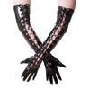 HONOUR Female Laced Front Long PVC Gloves