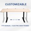 VIVO Light Wood 63" x 32" Table Top for Adjustable Standing Desk Frames