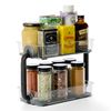 madesmart Two Level Spice Organizer, Clear/Carbon