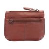 Visconti Leather Zip Top Coin Purse/Keycase CP3 Brown