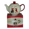 Leonardo Red Cream Bon Appetit Kitchen Ceramic Tea Pot