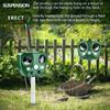 Ultrasonic Solar Animal Repeller 5 Modes with Motion Sensor Flashing Light Yard