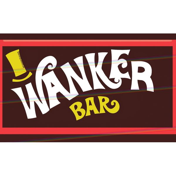 Wanker Bar - Novelty Funny Chocolate Bar Wrappers Insults Father's Day Birthday Present Joke Gift Present Rude Insulting (Chocolate Bar Not Included)