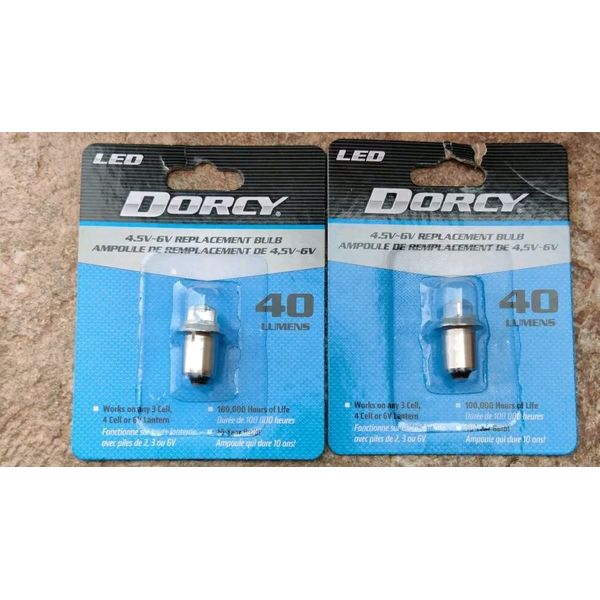 2 PK LED Replacement Flashlight Bulb For 6v Volt Lantern & 3 - 4 Cell Battery
