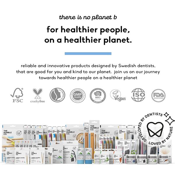 Humble Natural Toothpaste with Fluoride - Charcoal - 3 x 75 ml
