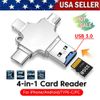 4IN1 USB 3.0 Flash Drive Micro TF Card Reader Adapter OTG Type-C iPhone Android⚡
