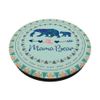 Bohemian Boho Mama Bear Two babies cubs on green mint PopSockets Swappable PopGrip