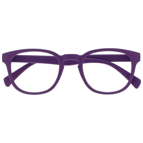 OPULIZE Pop Reading Glasses Fun Round Matt Frame Purple Spring Hinges Scratch Resistant Mens Womens R2-5 +2.50