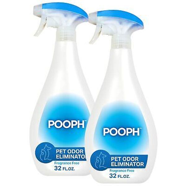 Pooph Pet Odor Eliminator, 32oz Spray, 2-Pack - Dismantles Odors on a Molecul...